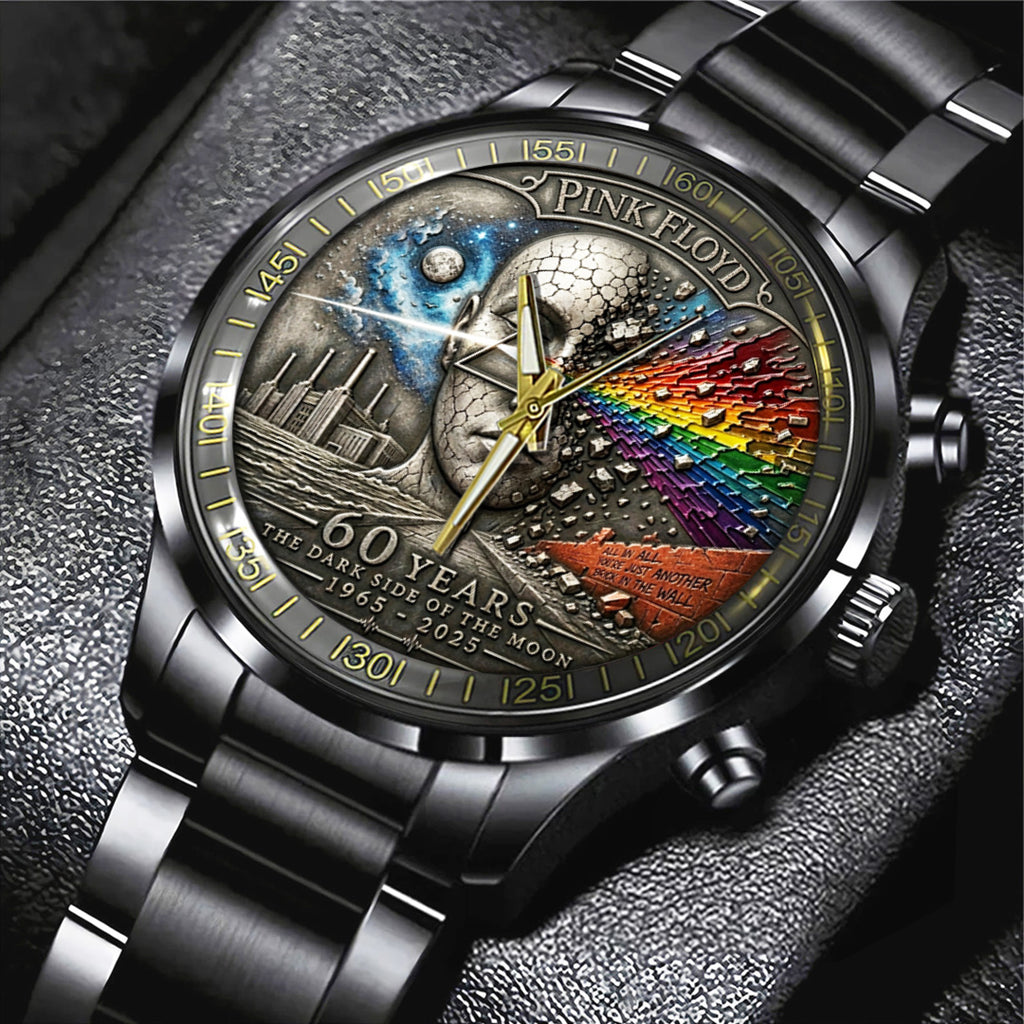 Pink Floyd 60th Anniversary Black Stainless Steel Watch – TANTN22860