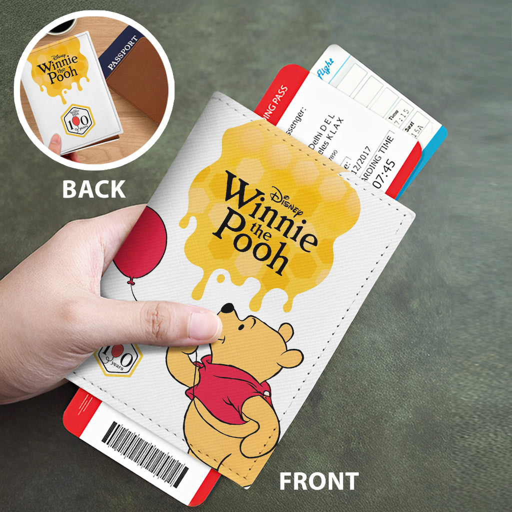 Winnie-the-Pooh 100th Anniversary Leather Passport Cover – TANTN22970