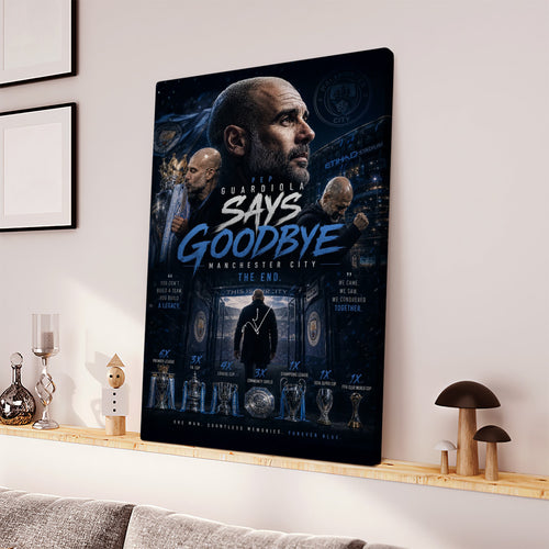 Manchester City x Pep Guardiola Rectangle Canvas With Inner Frame – TANTN22993