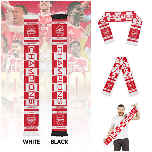 Arsenal FC Premier League Champions 25/26 Ruffneck Soccer Scarf – TANTN23038