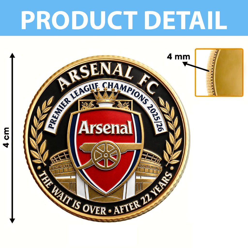 Arsenal FC Premier League Champions 25/26 Commemorative Coin – TANTN23040