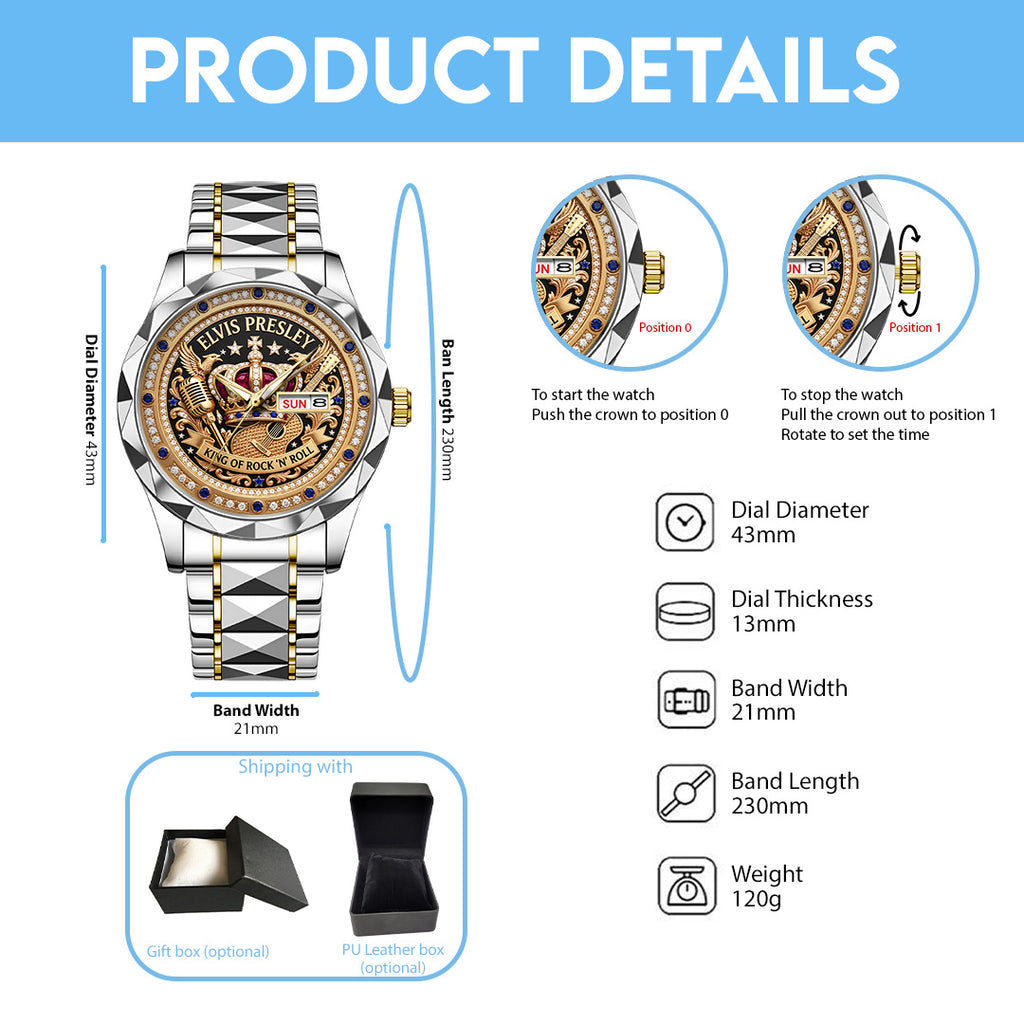 Elvis Presley Alloy Luxury Quartz Watch – TANTN23133