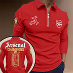 Arsenal FC Premier League Champions 25/26 Zip Polo Shirt – TANTN23148