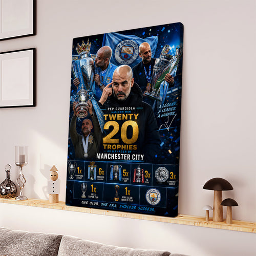 Manchester City x Pep Guardiola Rectangle Canvas With Inner Frame – TANTN23179