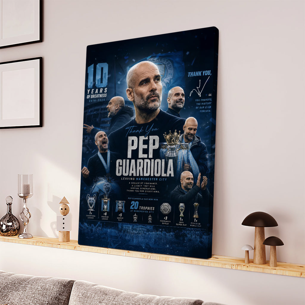 Manchester City x Pep Guardiola Rectangle Canvas With Inner Frame – TANTN23181