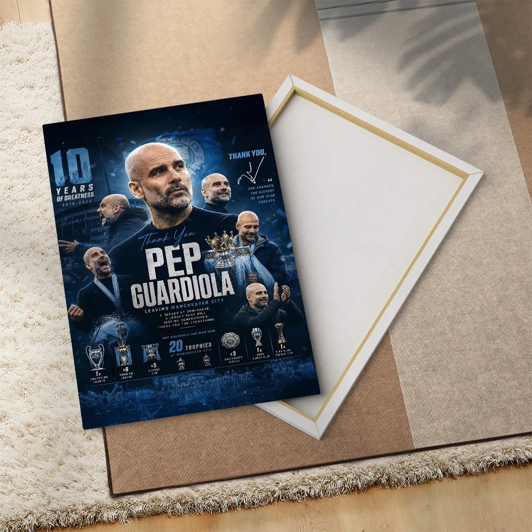 Manchester City x Pep Guardiola Rectangle Canvas With Inner Frame – TANTN23181