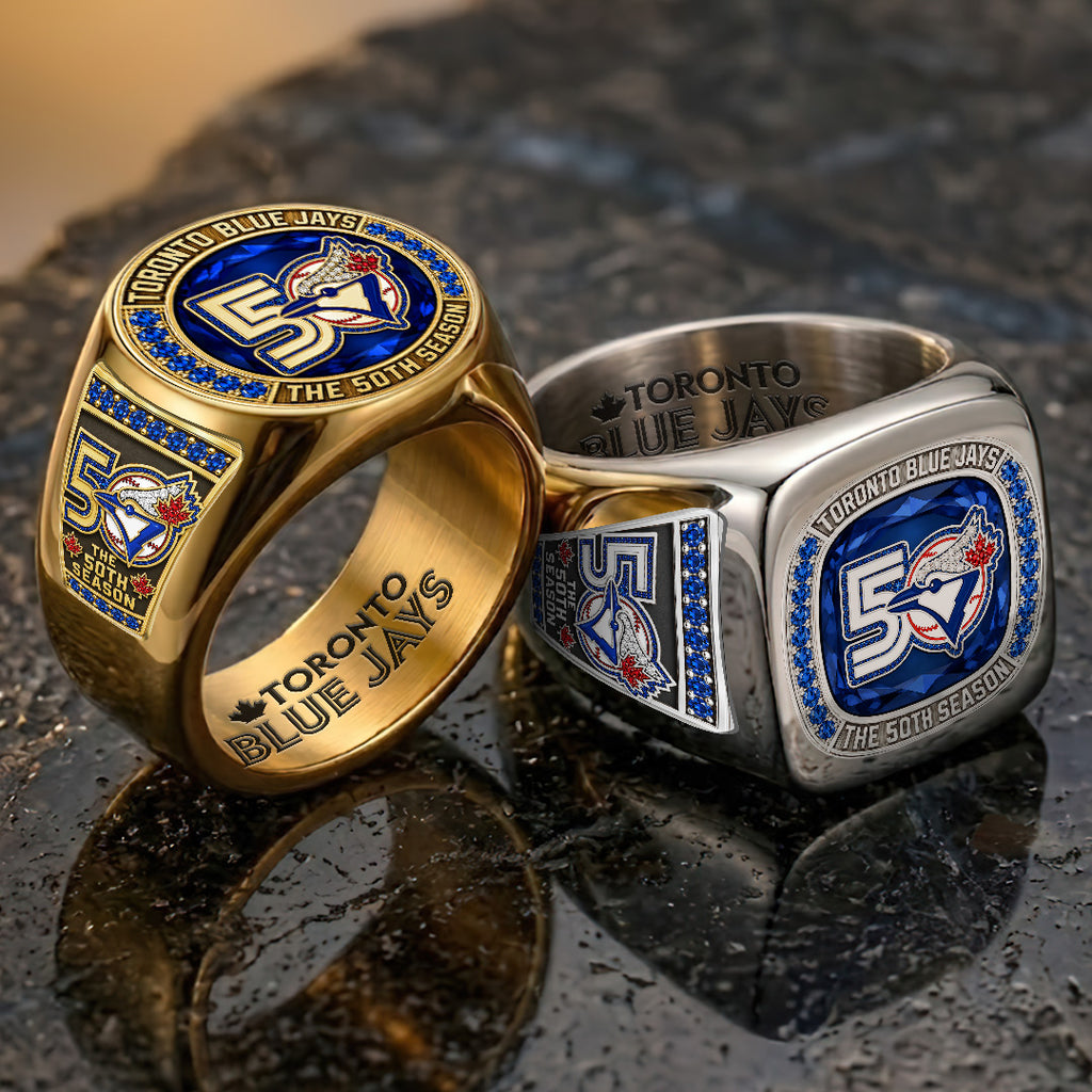 Toronto Blue Jays 50th Anniversary 3D Engraved Ring – TANTN23231