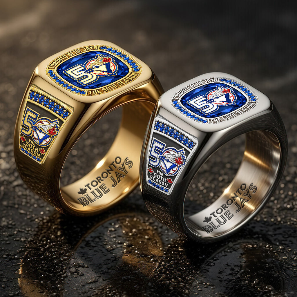 Toronto Blue Jays 50th Anniversary 3D Engraved Ring – TANTN23231