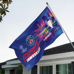 Paris Saint-Germain Champions of Europe 25/26 3D Double-side House Flag – TANTN23279
