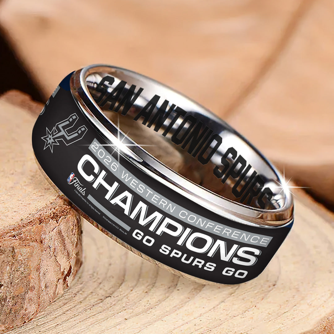 San Antonio Spurs NBA Western Conference Champions 2026 Custom Alloy Ring – TANTN23364