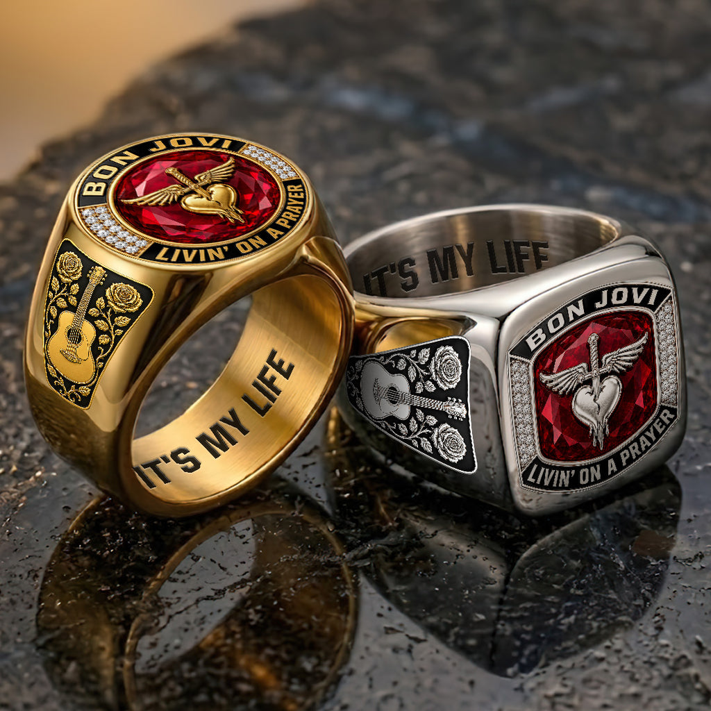 Bon Jovi 3D Engraved Ring – TANTN23406