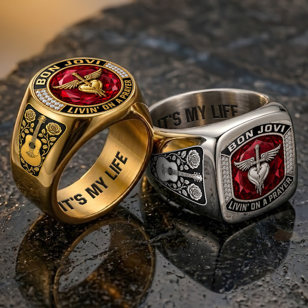 Bon Jovi 3D Engraved Ring – TANTN23406