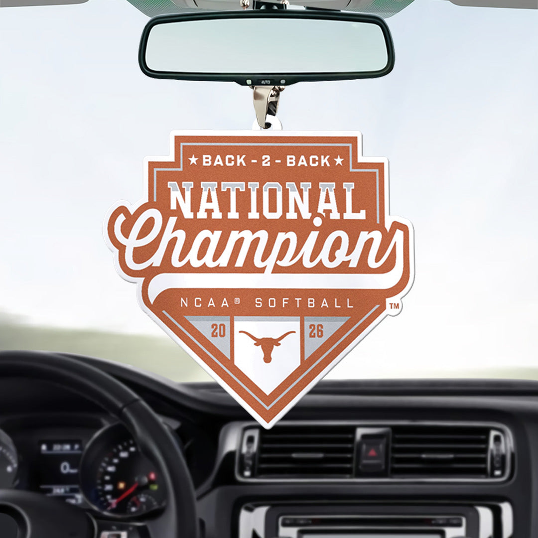 Texas Longhorns NCAA Women's Softball Champions 2026 Custom shape 2-sided Acrylic Car Ornament – TANTN23423