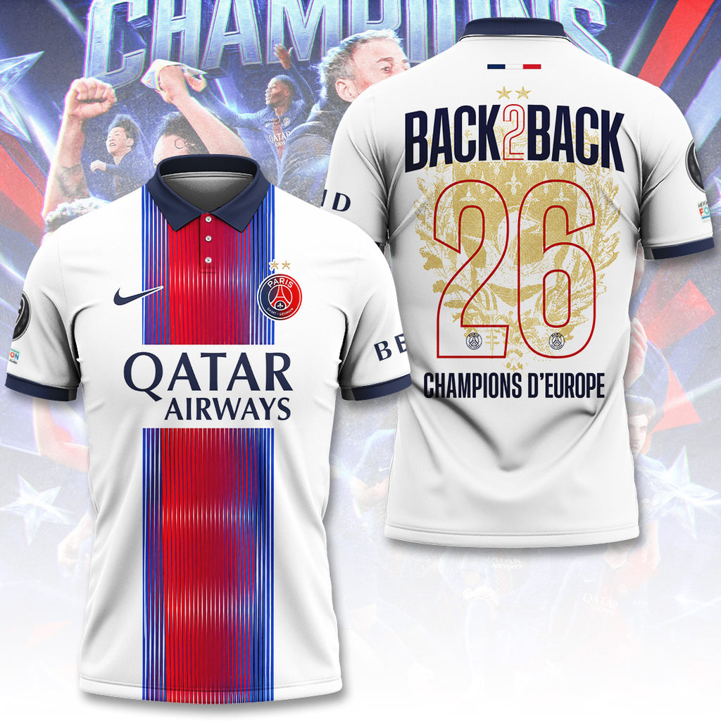 Paris Saint-Germain Champions of Europe 25/26 3D Apparel – TANTN23549