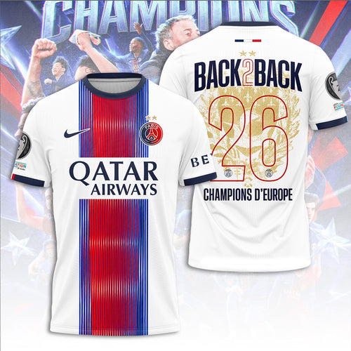 Paris Saint-Germain Champions of Europe 25/26 3D Apparel – TANTN23549