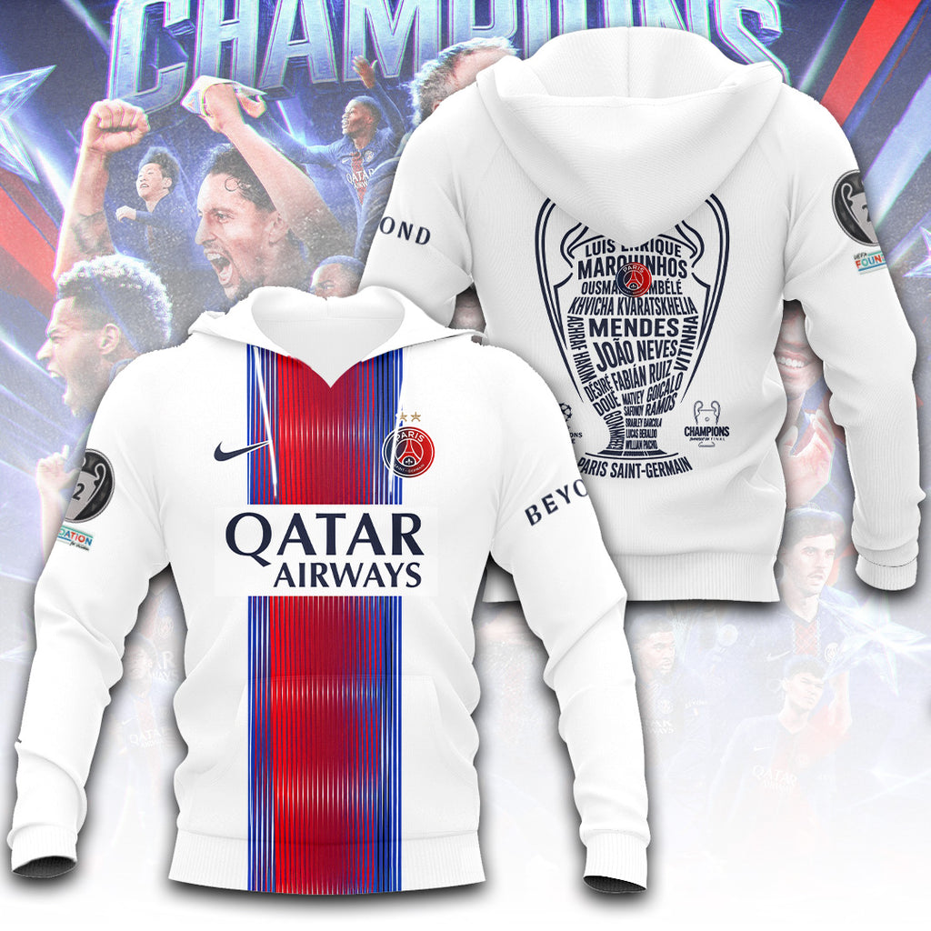 Paris Saint-Germain Champions of Europe 25/26 3D Apparel – TANTN23550