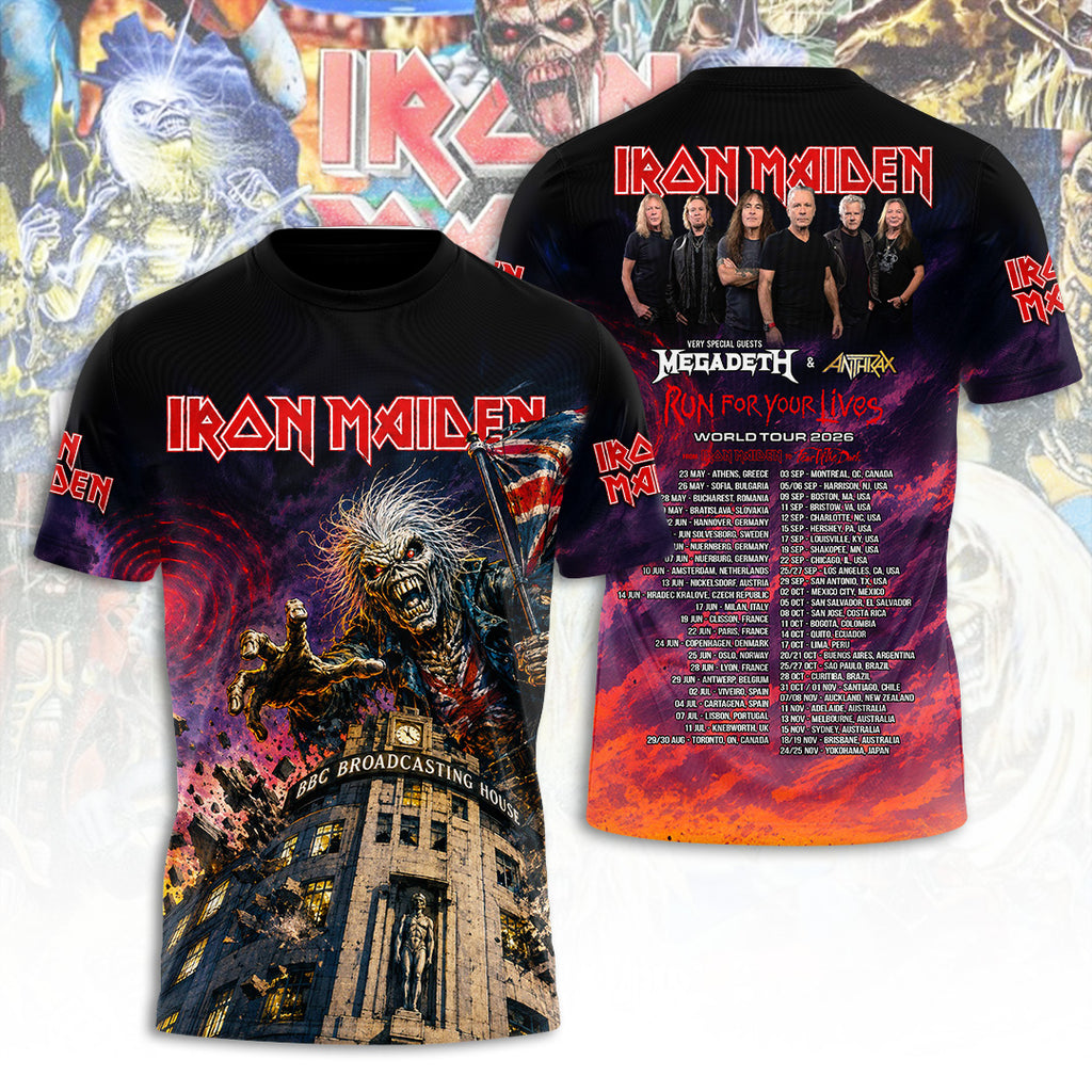 Iron Maiden Tour 2026 3D Apparel – TANTN23596