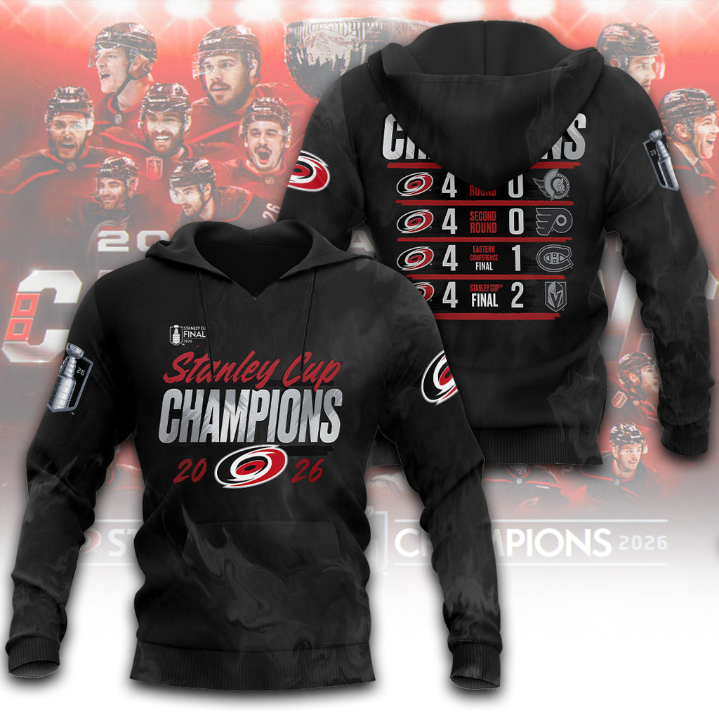 Carolina Hurricanes Stanley Cup Champions 2026 3D Apparel – TANTN23659