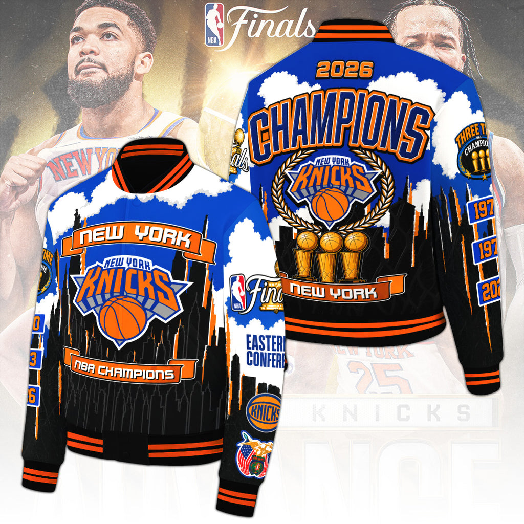 New York Knicks NBA Finals Champions 2026 Varsity Jacket – TANTN23793