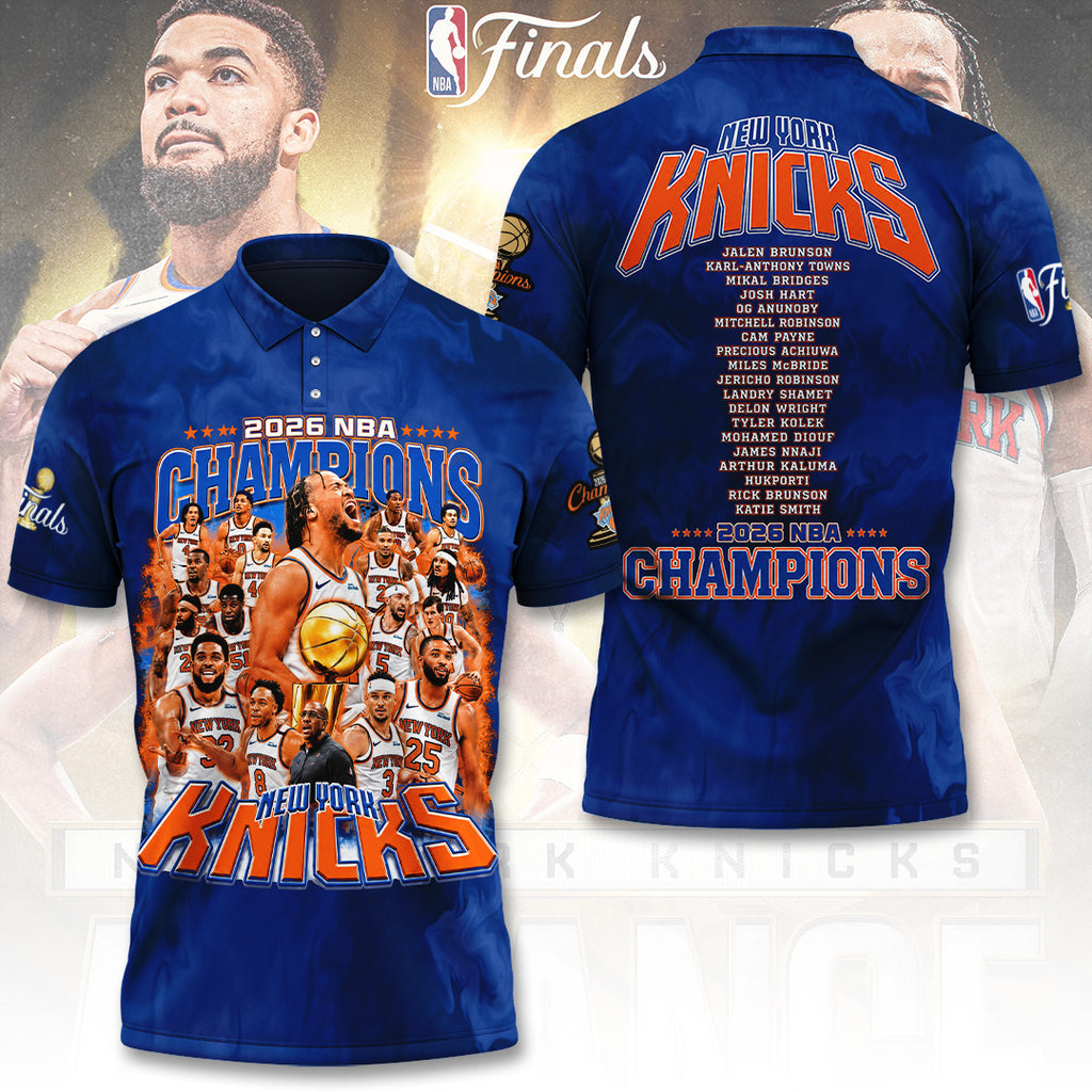 New York Knicks NBA Finals Champions 2026 3D Apparel – TANTN23801