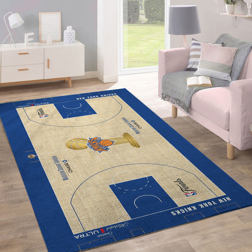 New York Knicks NBA Finals Champions 2026 Rectangular Rug – TANTN23806