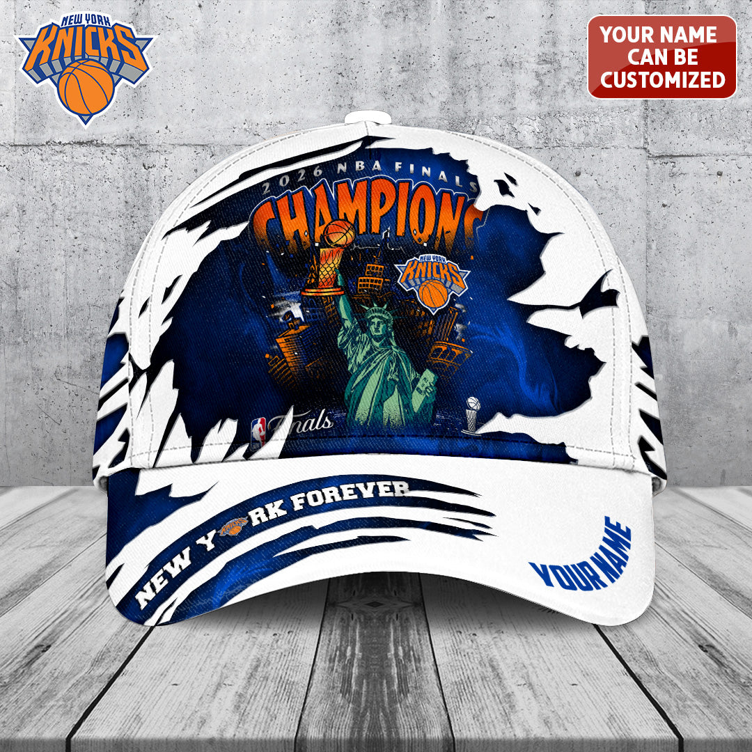 Personalized New York Knicks NBA Finals Champions 2026 Classic Cap – TANTN23825
