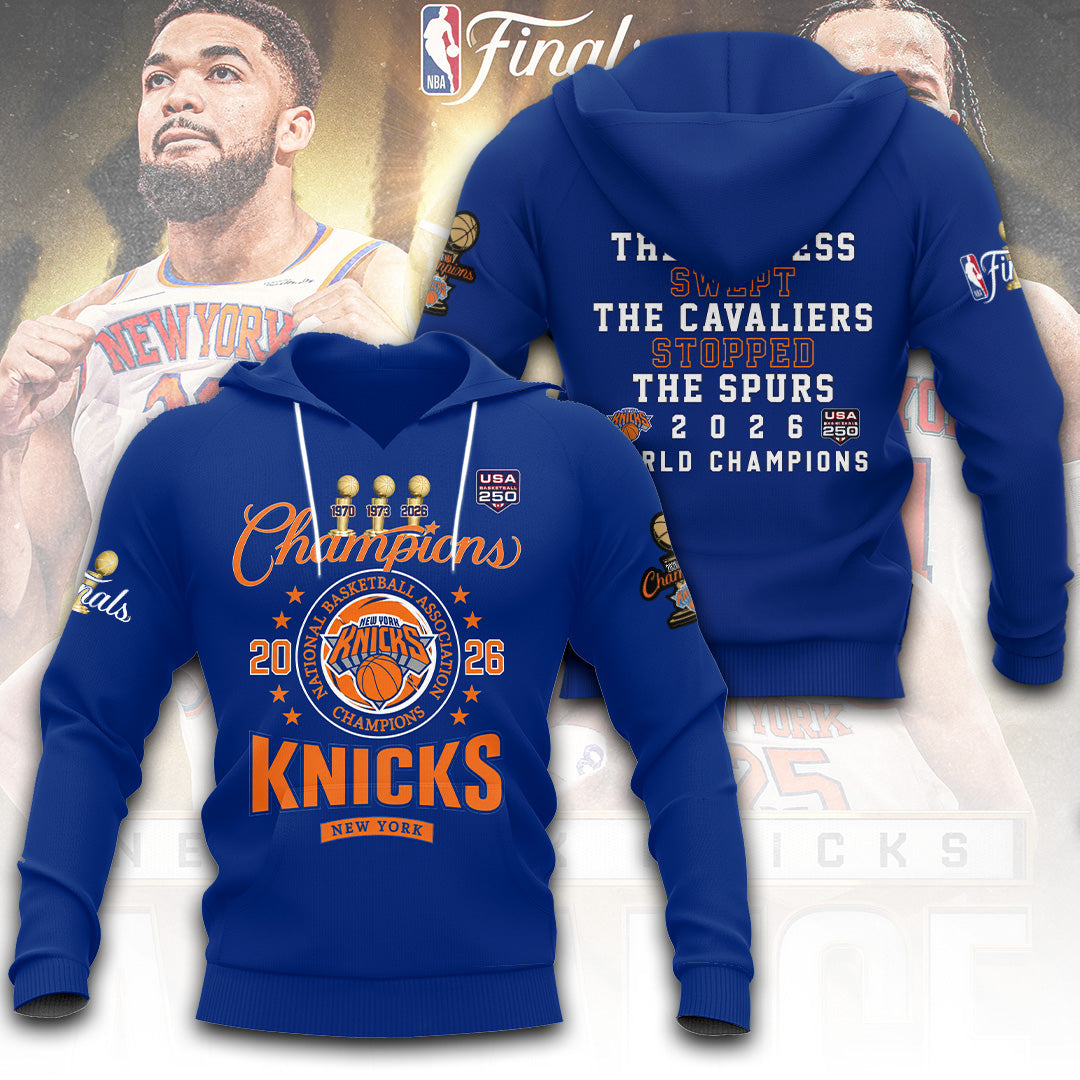 New York Knicks NBA Finals Champions 2026 3D Apparel – TANTN23852