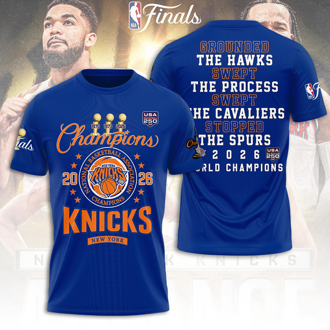 New York Knicks NBA Finals Champions 2026 3D Apparel – TANTN23852