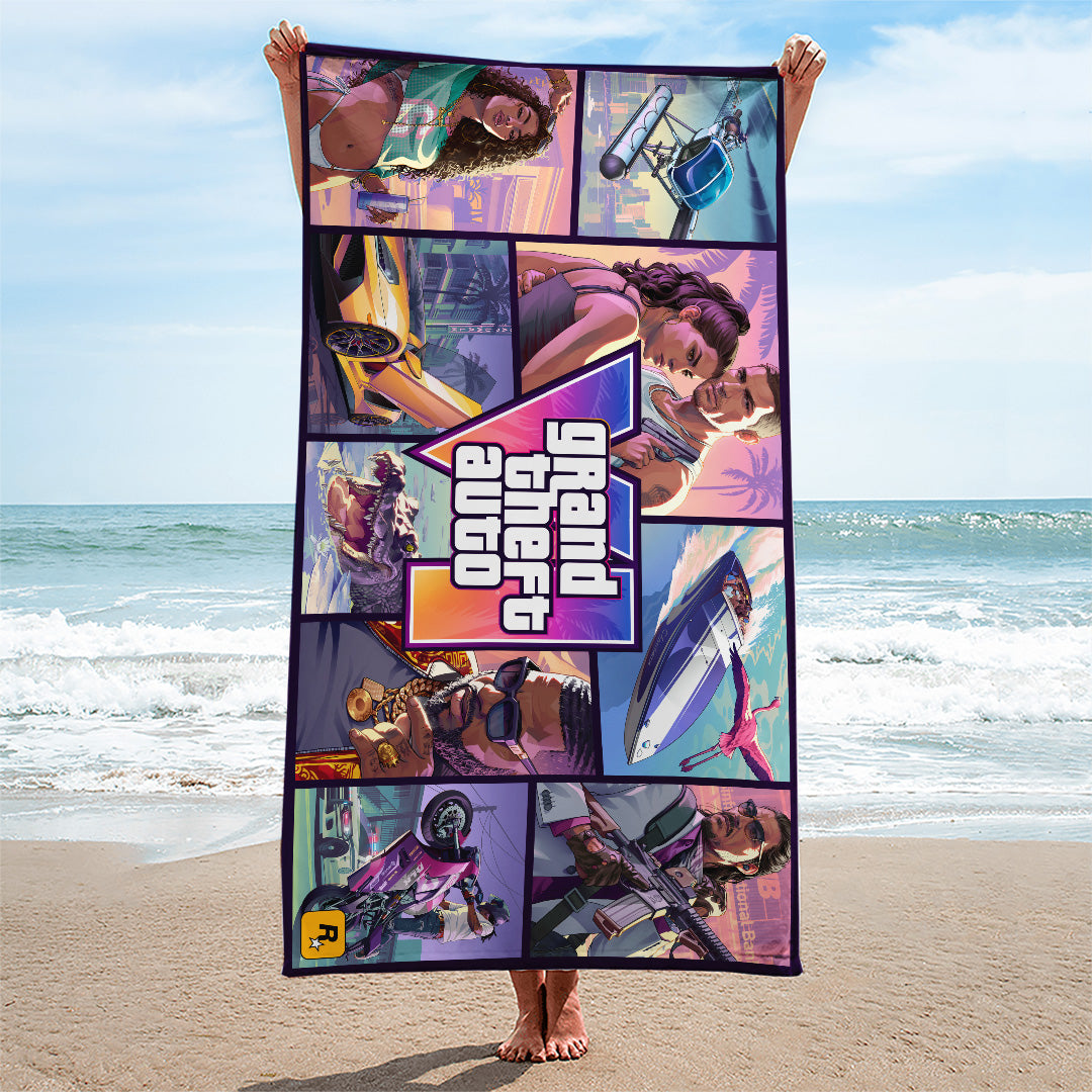 Grand Theft Auto VI Rectangle Beach Towel – TANTN24029