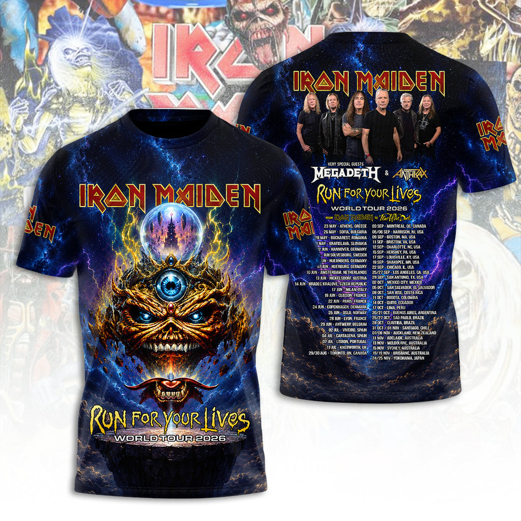 Iron Maiden Tour 2026 3D Apparel – TANTN24170