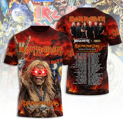 Iron Maiden Tour 2026 3D Apparel – TANTN24316