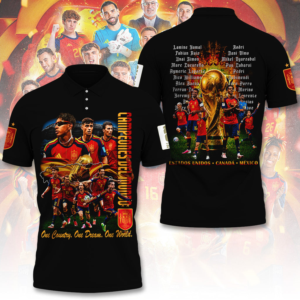 Spain National Team 2026 FIFA World Cup Champions 3D Apparel – TANTN24344