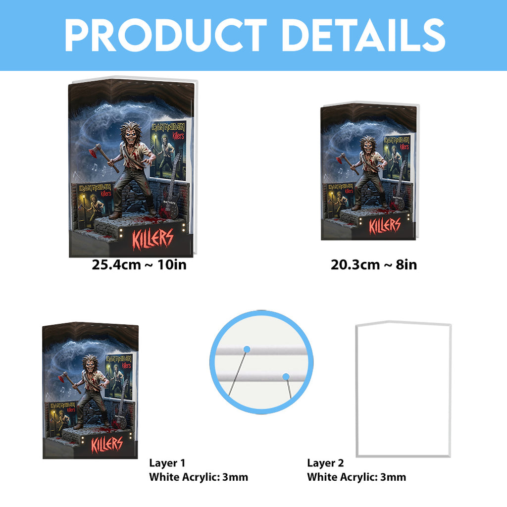 Iron Maiden Custom Shape Acrylic Light Box – TANTN24412