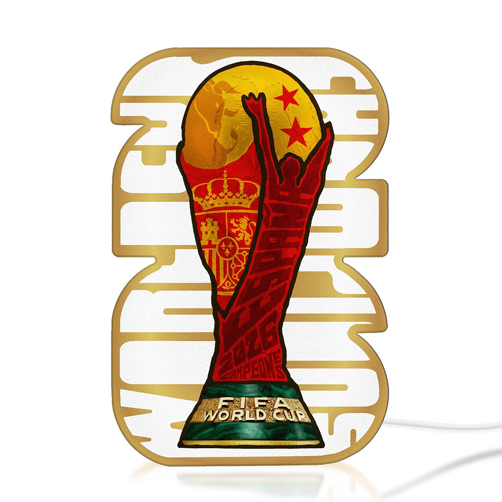 Spain National Team 2026 FIFA World Cup Champions Custom Shape Acrylic Light Box – TANTN24420