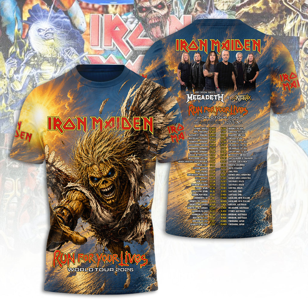 Iron Maiden Tour 2026 3D Apparel – TANTN24460