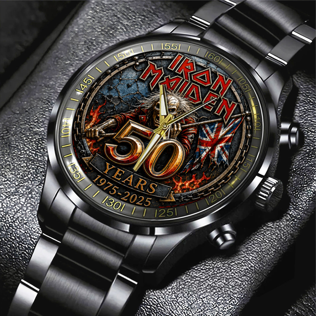 Iron Maiden 50 Years Anniversary Black Stainless Steel Watch – TANTN24560