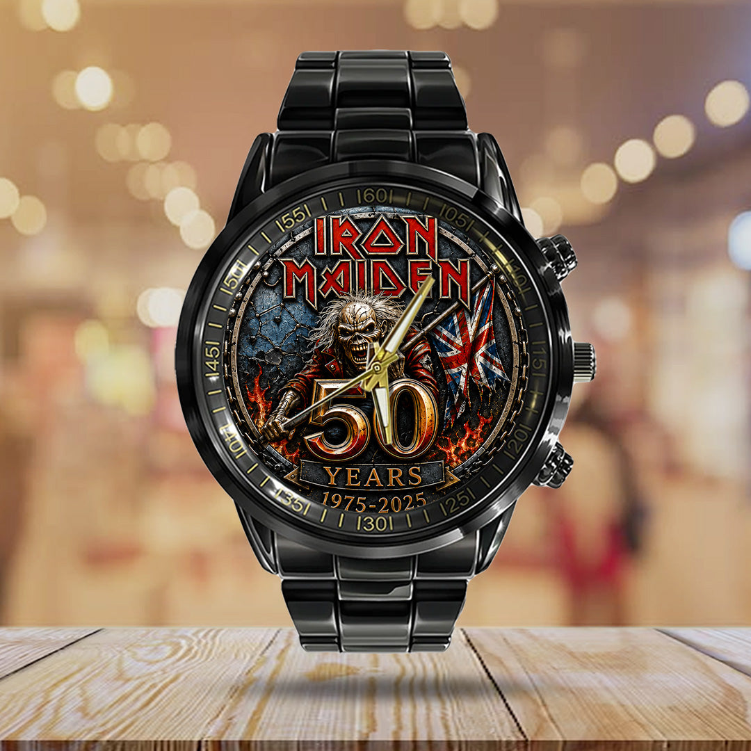 Iron Maiden 50 Years Anniversary Black Stainless Steel Watch – TANTN24560