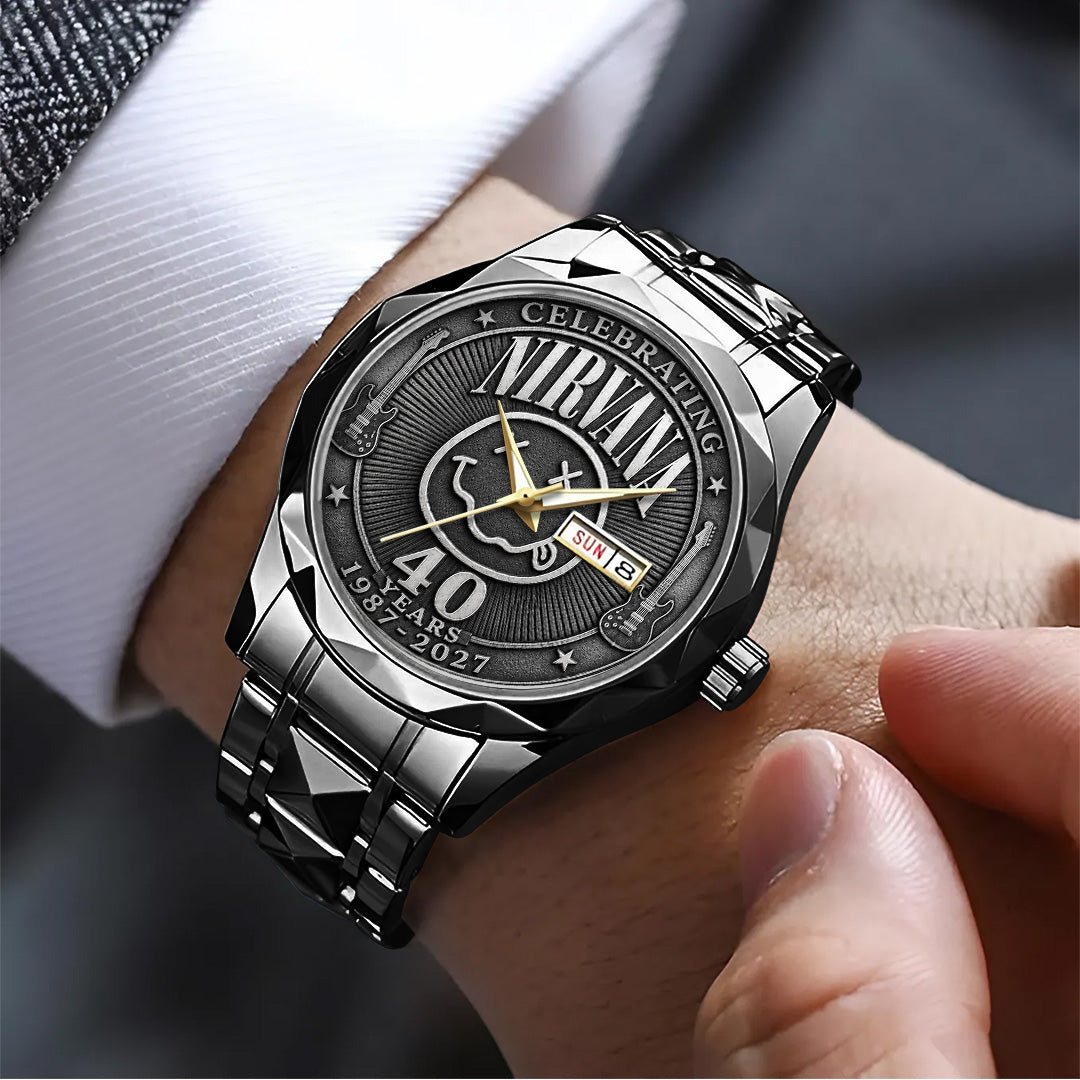 Nirvana 40th Anniversary Alloy Luxury Quartz Watch – TANTN24639
