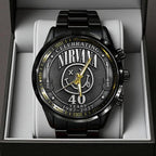 Nirvana 40th Anniversary Black Stainless Steel Watch – TANTN24641