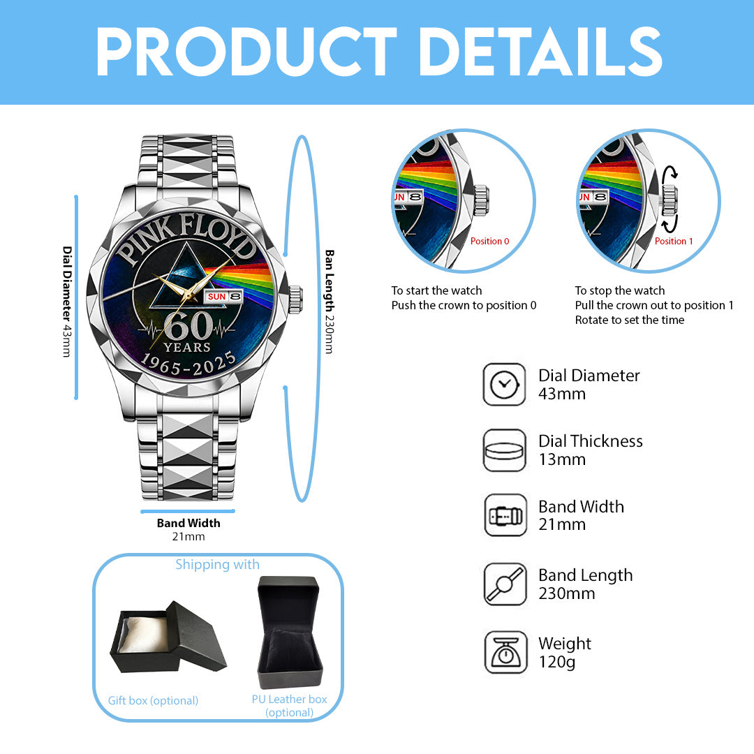 Pink Floyd 60th Anniversary Alloy Luxury Quartz Watch – TANTN24643
