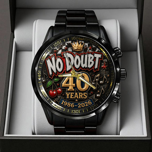 No Doubt 40th Anniversary Black Stainless Steel Watch – TANTN24667