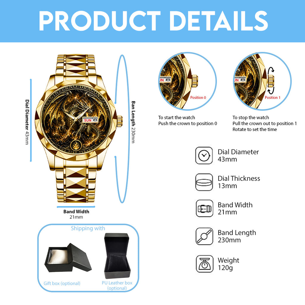 Frost Dragon Alloy Luxury Quartz Watch – TANTN24707