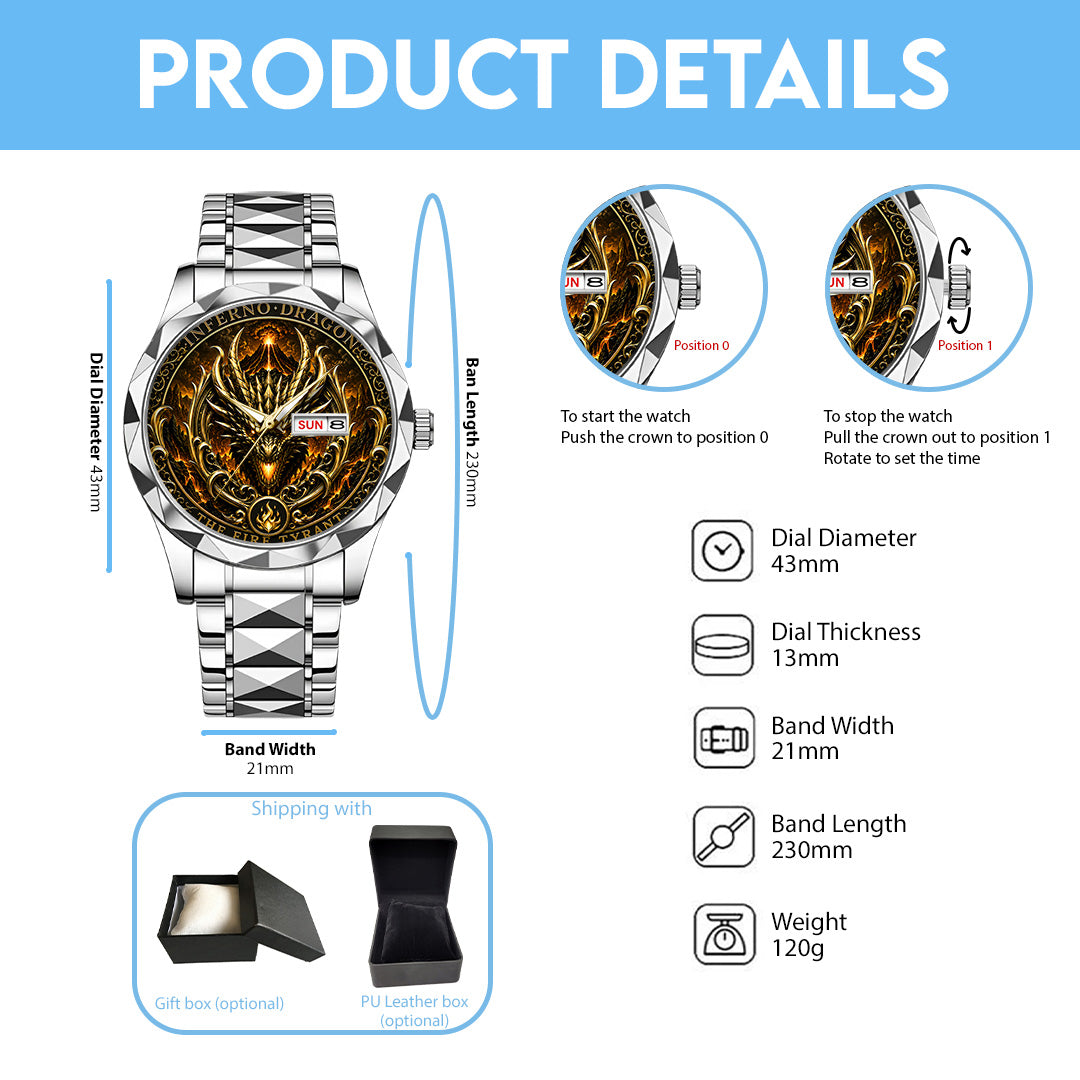 Frost Dragon Alloy Luxury Quartz Watch – TANTN24708