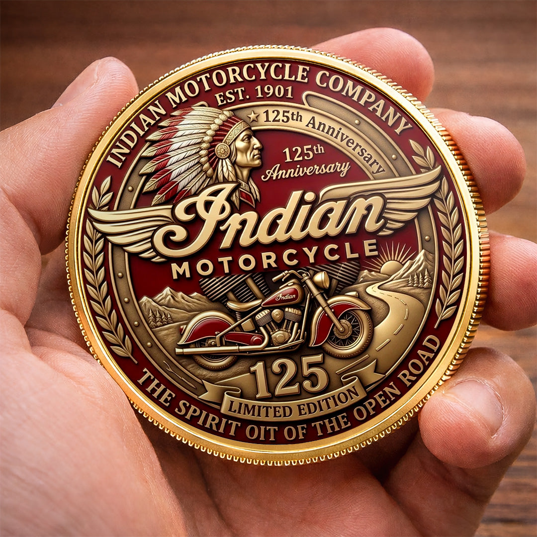 Indian Motorcycle 125th Anniversary Commemorative Coin – TANTN24767