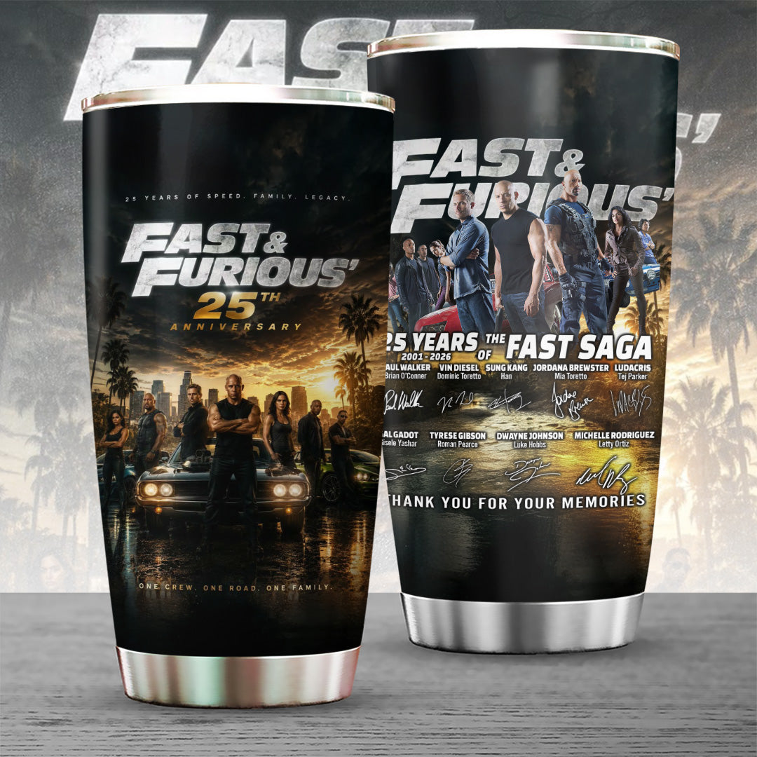 Fast & Furious 25th Anniversary Tumbler Cup – TANTN24777