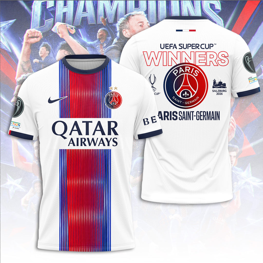 Paris Saint-Germain 2026 UEFA Super Cup Winners 3D Apparel – TANTN24895