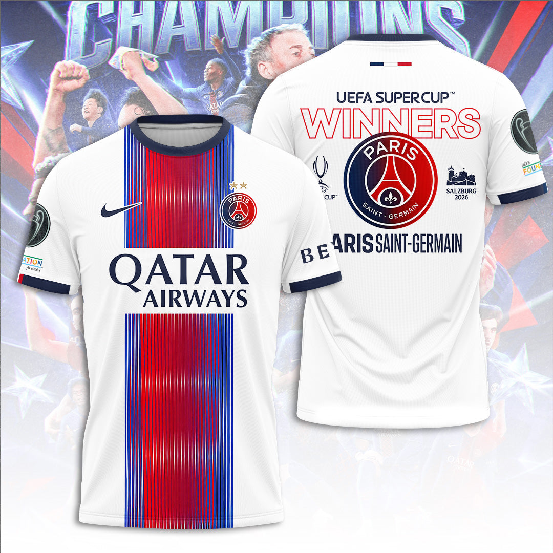Paris Saint-Germain 2026 UEFA Super Cup Winners 3D Apparel – TANTN24895
