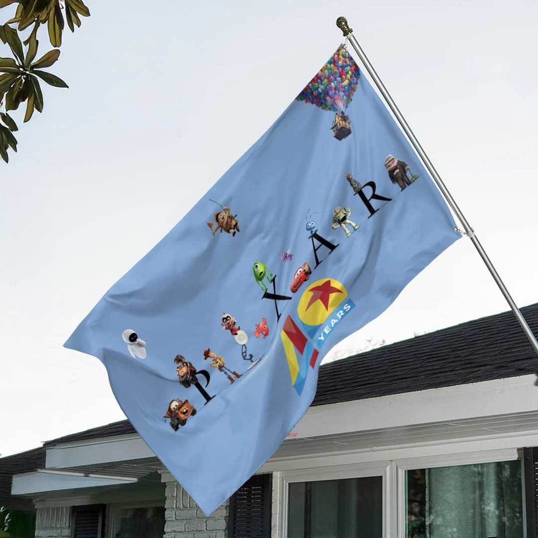 Pixar Animation Studios 40th Anniversary 3D Double-side House Flag – TANTN25071