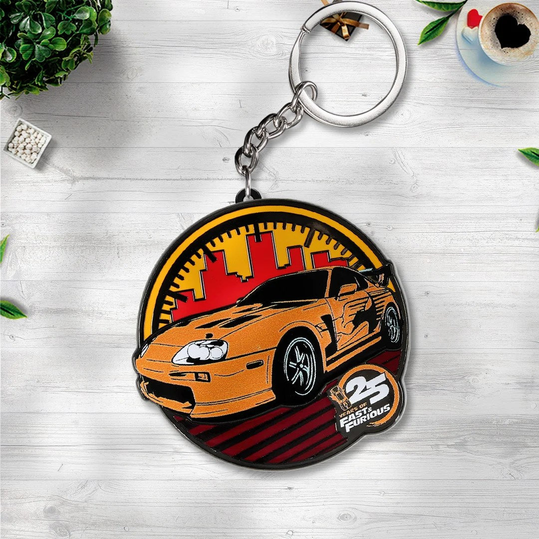 Fast & Furious 25th Anniversary Custom Shape 2-sided Keychain – TANTN25144