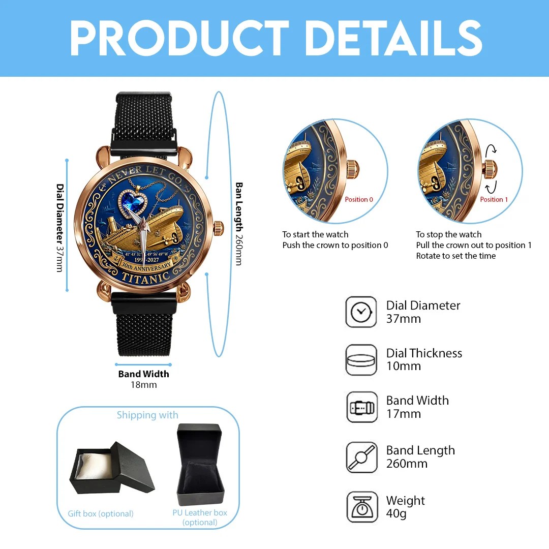 Titanic 30th Anniversary Mesh Strap Quartz Watch – TANTN25318